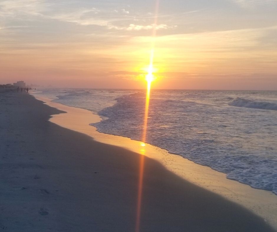 Sunrise over the ocean