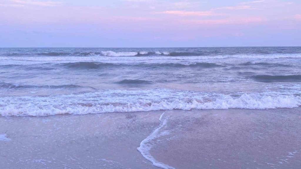 Ocean at Pink Sunset