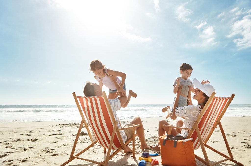 A family enjoying a vacation on spring break in Myrtle Beach.