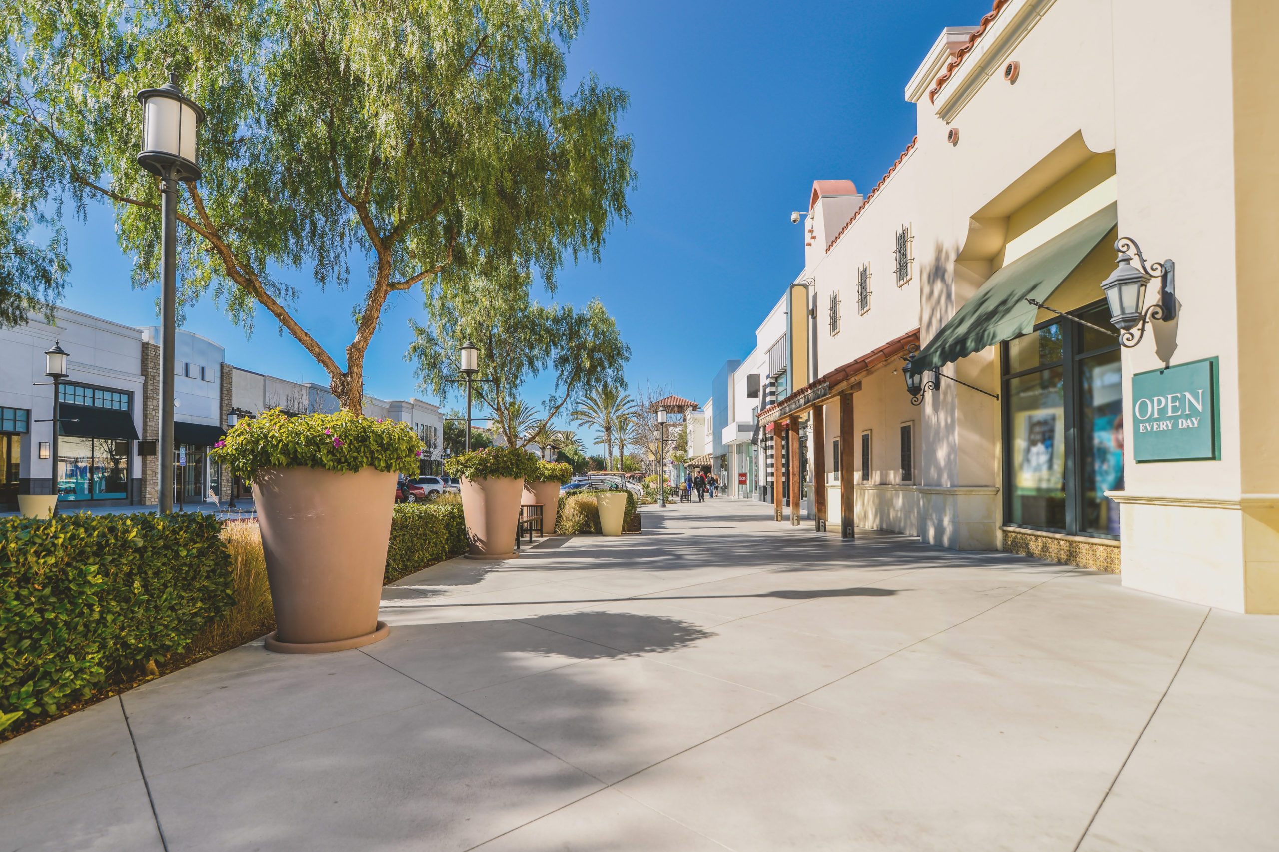 Outdoor shopping mall in myrtle beach